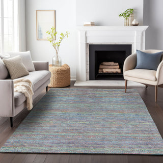 Piper Looms Chantille Stripes ACN2148 Blue Machine Washable Area Rug Lifestyle Image Feature