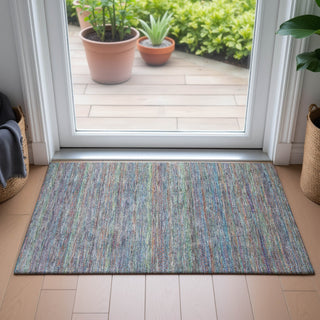 Piper Looms Chantille Stripes ACN2148 Blue Machine Washable Area Rug Scatter Lifestyle Image Feature