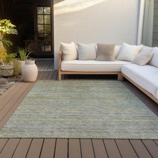 Piper Looms Chantille Stripes ACN2148 Gray Machine Washable Area Rug Outdoor Lifestyle Image Feature