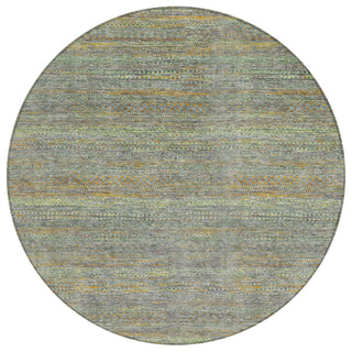 Piper Looms Chantille Stripes ACN2148 Gray Machine Washable Area Rug Round Main Image