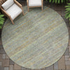 Piper Looms Chantille Stripes ACN2148 Gray Machine Washable Area Rug Round Outdoor Lifestyle Image Feature