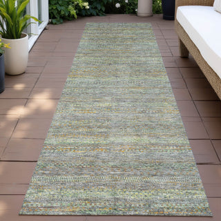 Piper Looms Chantille Stripes ACN2148 Gray Machine Washable Area Rug Runner Outdoor Lifestyle Image Feature