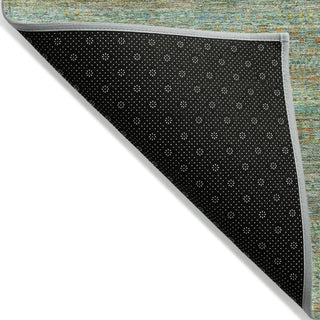 Piper Looms Chantille Stripes ACN2148 Green Machine Washable Area Rug Backing Image