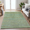Piper Looms Chantille Stripes ACN2148 Green Machine Washable Area Rug Lifestyle Image Feature