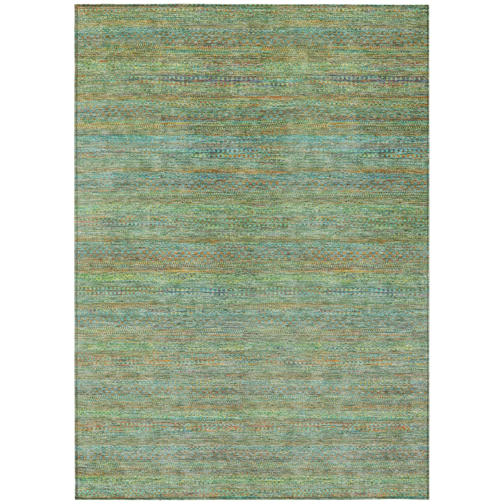 Piper Looms Chantille Stripes ACN2148 Green Machine Washable Area Rug main image