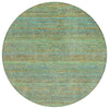 Piper Looms Chantille Stripes ACN2148 Green Machine Washable Area Rug Round Main Image