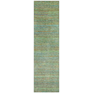Piper Looms Chantille Stripes ACN2148 Green Machine Washable Area Rug Runner Main Image
