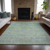 Piper Looms Chantille Stripes ACN2148 Pewter Machine Washable Area Rug Lifestyle Image Feature