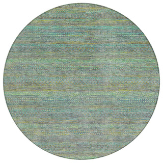Piper Looms Chantille Stripes ACN2148 Pewter Machine Washable Area Rug Round Main Image