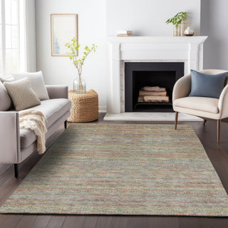 Piper Looms Chantille Stripes ACN2148 Sage Machine Washable Area Rug Lifestyle Image Feature