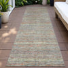 Piper Looms Chantille Stripes ACN2148 Sage Machine Washable Area Rug Runner Outdoor Lifestyle Image Feature
