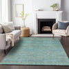 Piper Looms Chantille Stripes ACN2148 Teal Machine Washable Area Rug Lifestyle Image Feature