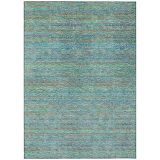 Piper Looms Chantille Stripes ACN2148 Teal Machine Washable Area Rug main image