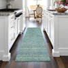 Piper Looms Chantille Stripes ACN2148 Teal Machine Washable Area Rug Runner Lifestyle Image Feature