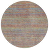 Piper Looms Chantille Stripes ACN2148 Terracotta Machine Washable Area Rug Round Main Image