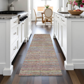 Piper Looms Chantille Stripes ACN2148 Terracotta Machine Washable Area Rug Runner Lifestyle Image Feature