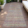 Piper Looms Chantille Stripes ACN2148 Terracotta Machine Washable Area Rug Runner Outdoor Lifestyle Image Feature