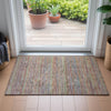 Piper Looms Chantille Stripes ACN2148 Terracotta Machine Washable Area Rug Scatter Lifestyle Image Feature