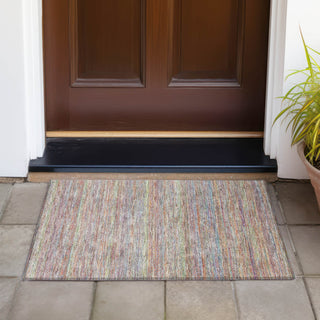 Piper Looms Chantille Stripes ACN2148 Terracotta Machine Washable Area Rug Scatter Outdoor Lifestyle Image Feature