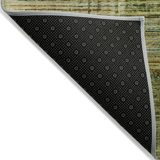 Piper Looms Chantille Geometric ACN2149 Aloe Machine Washable Area Rug Backing Image