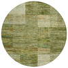 Piper Looms Chantille Geometric ACN2149 Aloe Machine Washable Area Rug Round Main Image