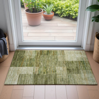Piper Looms Chantille Geometric ACN2149 Aloe Machine Washable Area Rug Scatter Lifestyle Image Feature