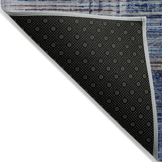 Piper Looms Chantille Geometric ACN2149 Blue Machine Washable Area Rug Backing Image