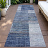 Piper Looms Chantille Geometric ACN2149 Blue Machine Washable Area Rug Runner Outdoor Lifestyle Image Feature