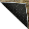 Piper Looms Chantille Geometric ACN2149 Brown Machine Washable Area Rug Backing Image