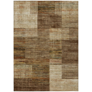 Piper Looms Chantille Geometric ACN2149 Brown Machine Washable Area Rug main image