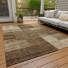 Piper Looms Chantille Geometric ACN2149 Brown Machine Washable Area Rug Outdoor Lifestyle Image Feature
