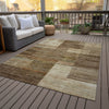 Piper Looms Chantille Geometric ACN2149 Brown Machine Washable Area Rug Outdoor Lifestyle Image Feature