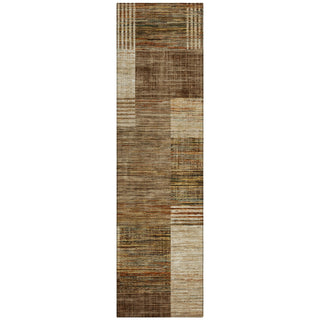 Piper Looms Chantille Geometric ACN2149 Brown Machine Washable Area Rug Runner Main Image