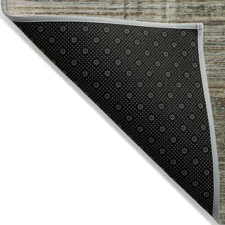Piper Looms Chantille Geometric ACN2149 Pewter Machine Washable Area Rug Backing Image