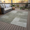 Piper Looms Chantille Geometric ACN2149 Pewter Machine Washable Area Rug Outdoor Lifestyle Image Feature