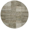 Piper Looms Chantille Geometric ACN2149 Pewter Machine Washable Area Rug Round Main Image