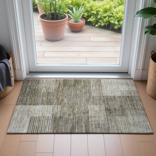 Piper Looms Chantille Geometric ACN2149 Pewter Machine Washable Area Rug Scatter Lifestyle Image Feature