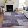 Piper Looms Chantille Geometric ACN2149 Plum Machine Washable Area Rug Lifestyle Image Feature