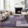 Piper Looms Chantille Geometric ACN2149 Plum Machine Washable Area Rug Lifestyle Image Feature