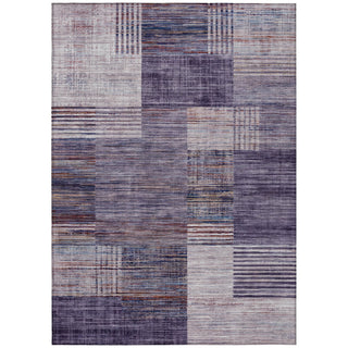Piper Looms Chantille Geometric ACN2149 Plum Machine Washable Area Rug main image