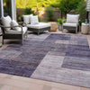 Piper Looms Chantille Geometric ACN2149 Plum Machine Washable Area Rug Outdoor Lifestyle Image Feature