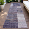 Piper Looms Chantille Geometric ACN2149 Plum Machine Washable Area Rug Runner Outdoor Lifestyle Image Feature