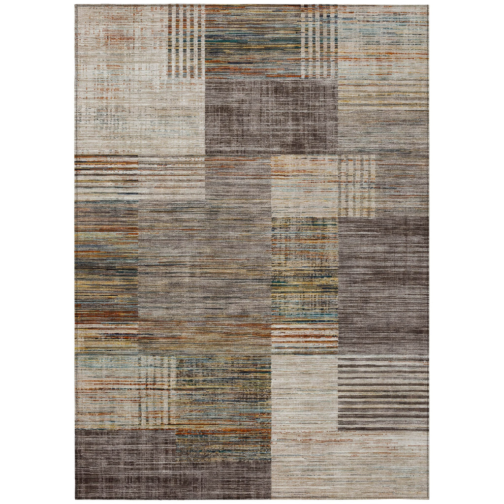 Piper Looms Chantille Geometric ACN2149 Taupe Machine Washable Area Rug main image