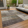 Piper Looms Chantille Geometric ACN2149 Taupe Machine Washable Area Rug Outdoor Lifestyle Image Feature
