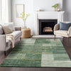 Piper Looms Chantille Geometric ACN2149 Teal Machine Washable Area Rug Lifestyle Image Feature