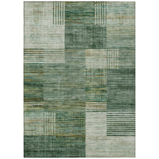 Piper Looms Chantille Geometric ACN2149 Teal Machine Washable Area Rug main image