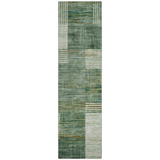 Piper Looms Chantille Geometric ACN2149 Teal Machine Washable Area Rug Runner Main Image