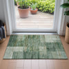 Piper Looms Chantille Geometric ACN2149 Teal Machine Washable Area Rug Scatter Lifestyle Image Feature