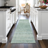 Piper Looms Chantille Stripes ACN2150 Aqua Machine Washable Area Rug Runner Lifestyle Image Feature