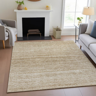 Piper Looms Chantille Stripes ACN2150 Beige Machine Washable Area Rug Lifestyle Image Feature